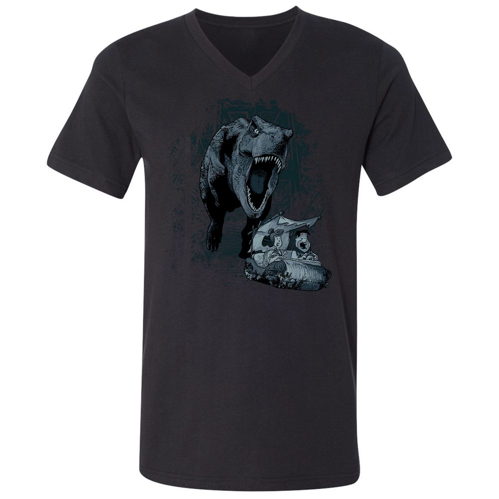 Unisex V-Neck T-Shirt - JED8Y4XD - Black - 1