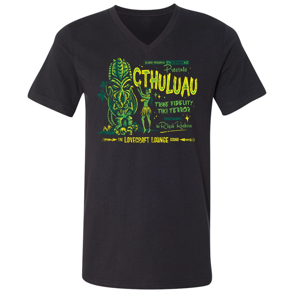 Unisex V-Neck T-Shirt - 5ZC2VZD1 - Black - 1