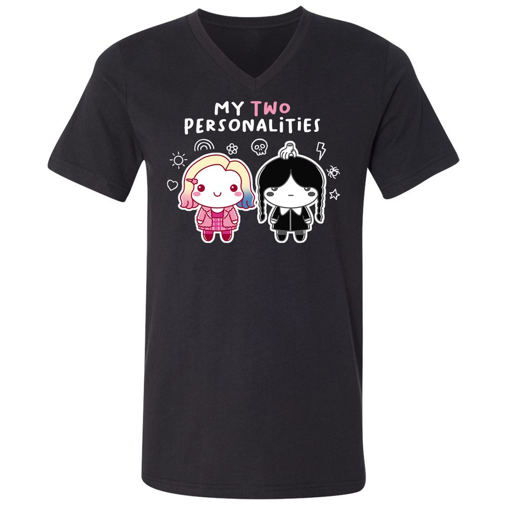 Unisex V-Neck T-Shirt - XV1429LW - Black - 1