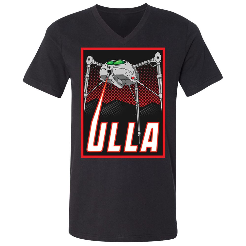 Unisex V-Neck T-Shirt - F1E68YJB - Black - 1