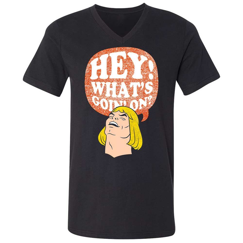 Unisex V-Neck T-Shirt - 3V86KA6E - Black - 1