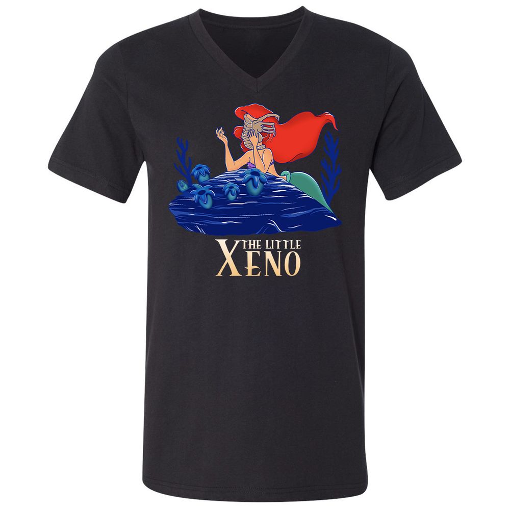 Unisex V-Neck T-Shirt - TLYVZNB7 - Black - 1
