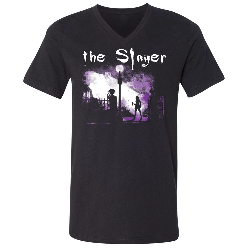 Unisex V-Neck T-Shirt - FD8ZQUEQ - Black - 1