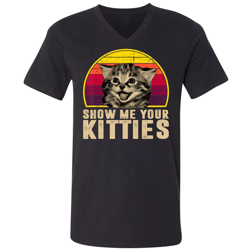 Unisex V-Neck T-Shirt - JMA35AVP - Black - 1