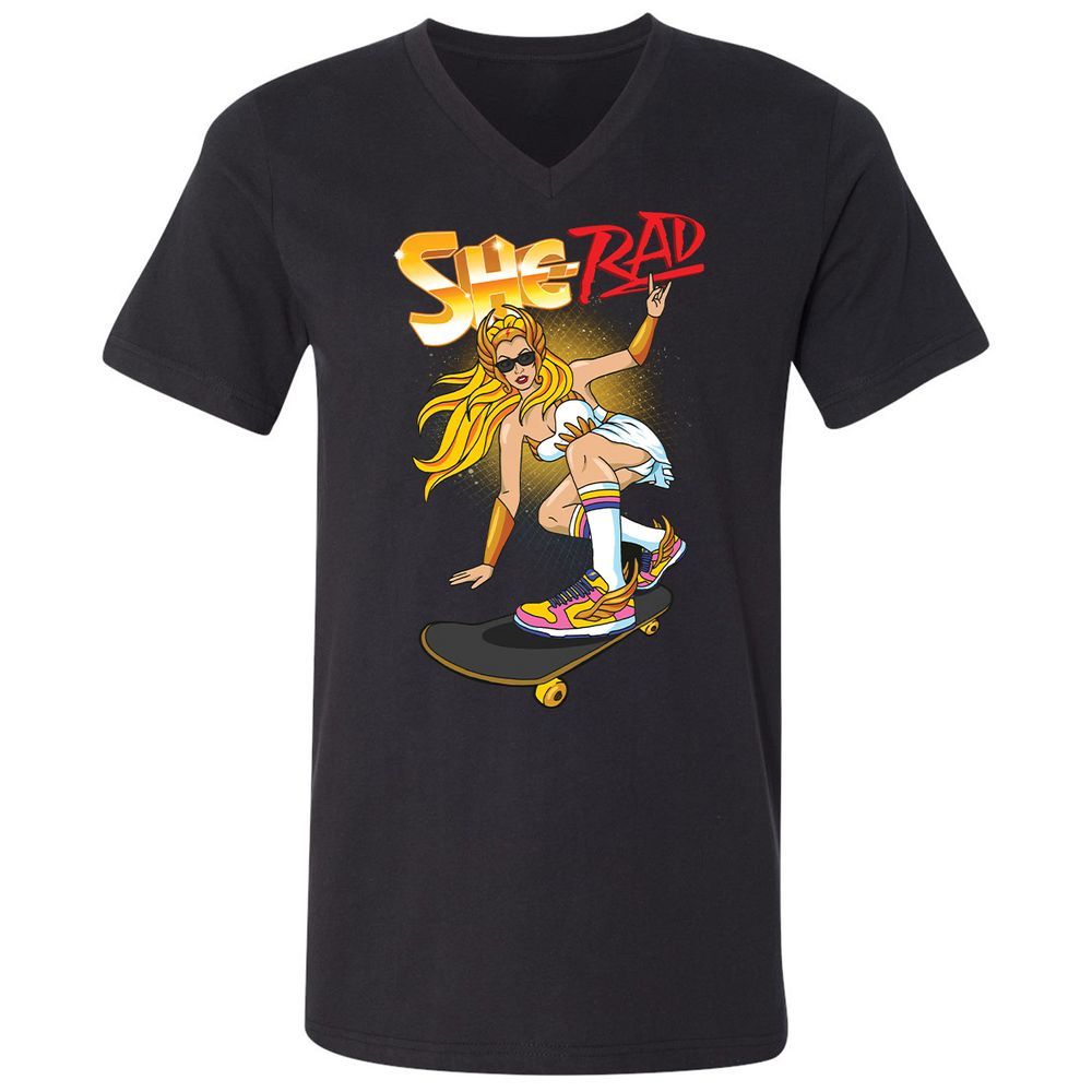 Unisex V-Neck T-Shirt - MSM3E2A5 - Black - 1