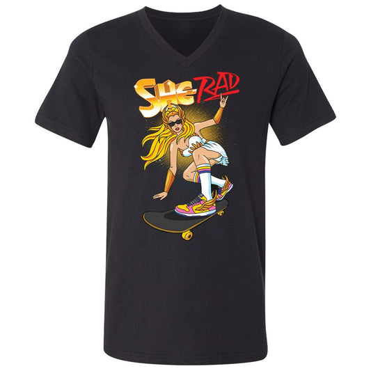 Unisex V-Neck T-Shirt - MSM3E2A5 - Black - 1