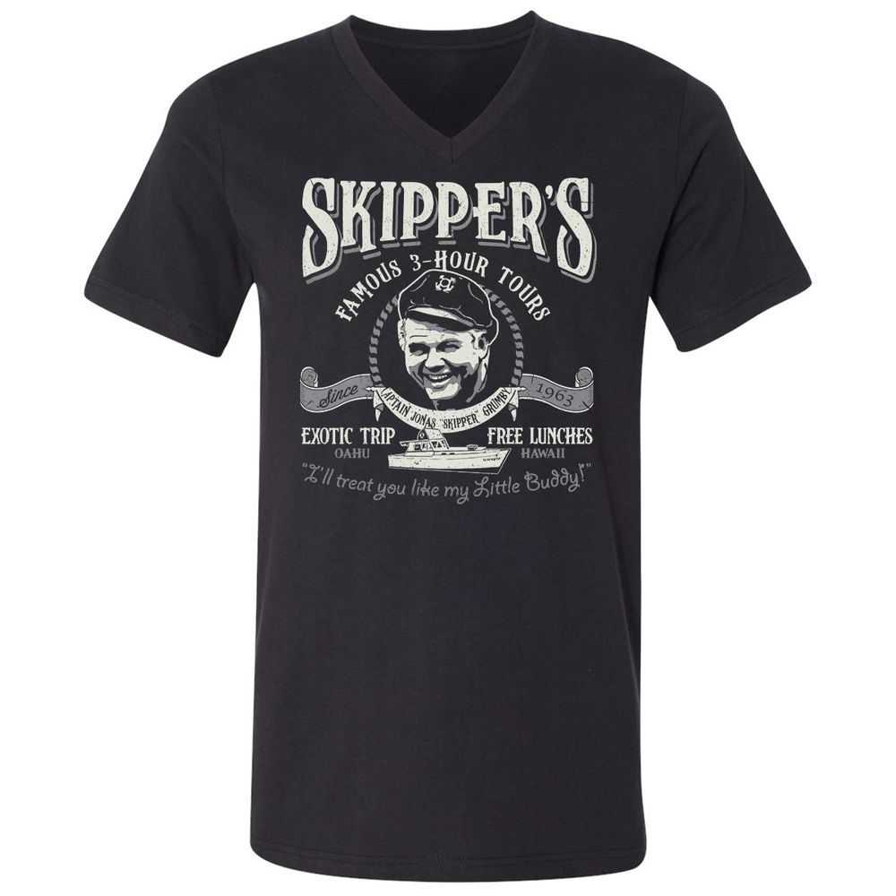 Unisex V-Neck T-Shirt - J5RN1BFE - Black - 1