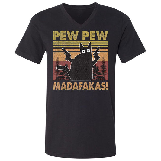 Unisex V-Neck T-Shirt - DM5L7SKW - Black - 1