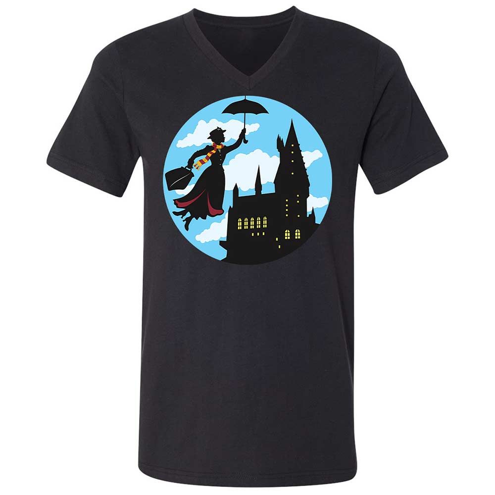 Unisex V-Neck T-Shirt - PAEVQAQF - Black - 1