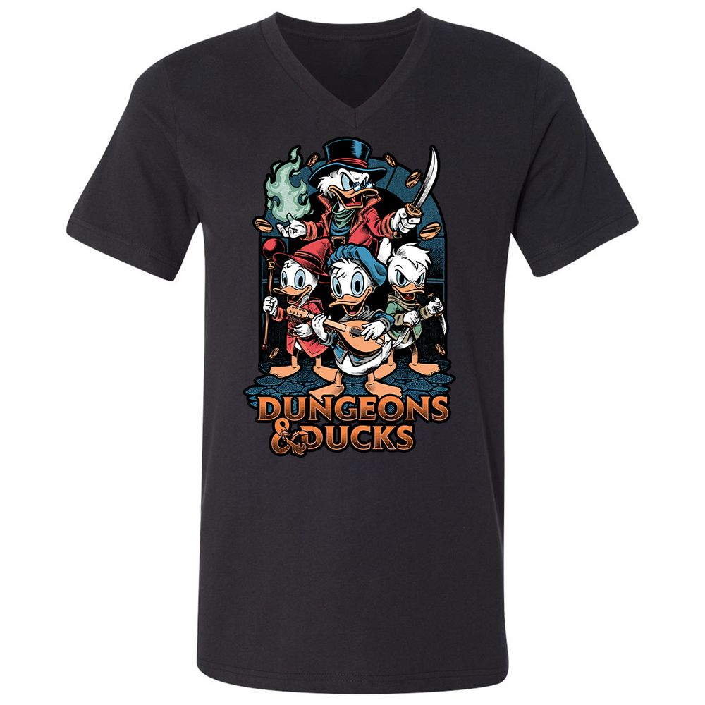 Unisex V-Neck T-Shirt - BSDYLVYT - Black - 1