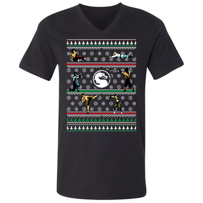 Unisex V-Neck T-Shirt - FEUL3ETK - Black - 1