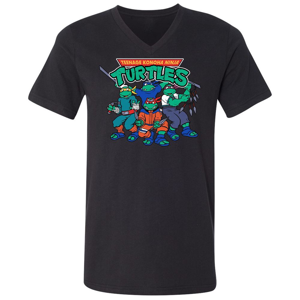 Unisex V-Neck T-Shirt - MBM4HVYH - Black - 1