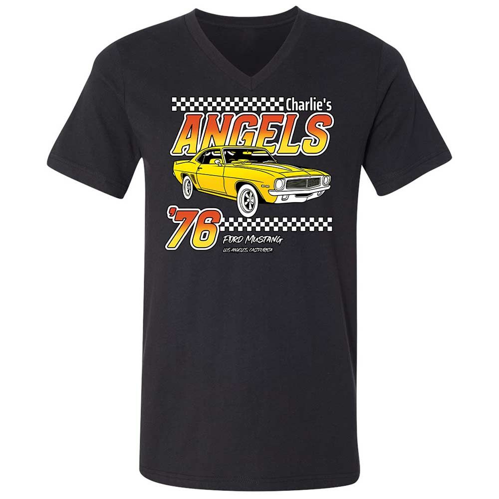 Unisex V-Neck T-Shirt - GM1ZNKHS - Black - 1
