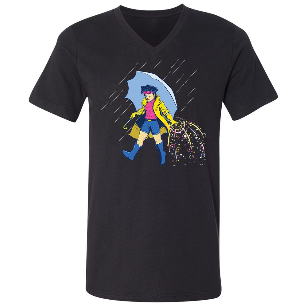 Unisex V-Neck T-Shirt - HVUMPR8G - Black - 1