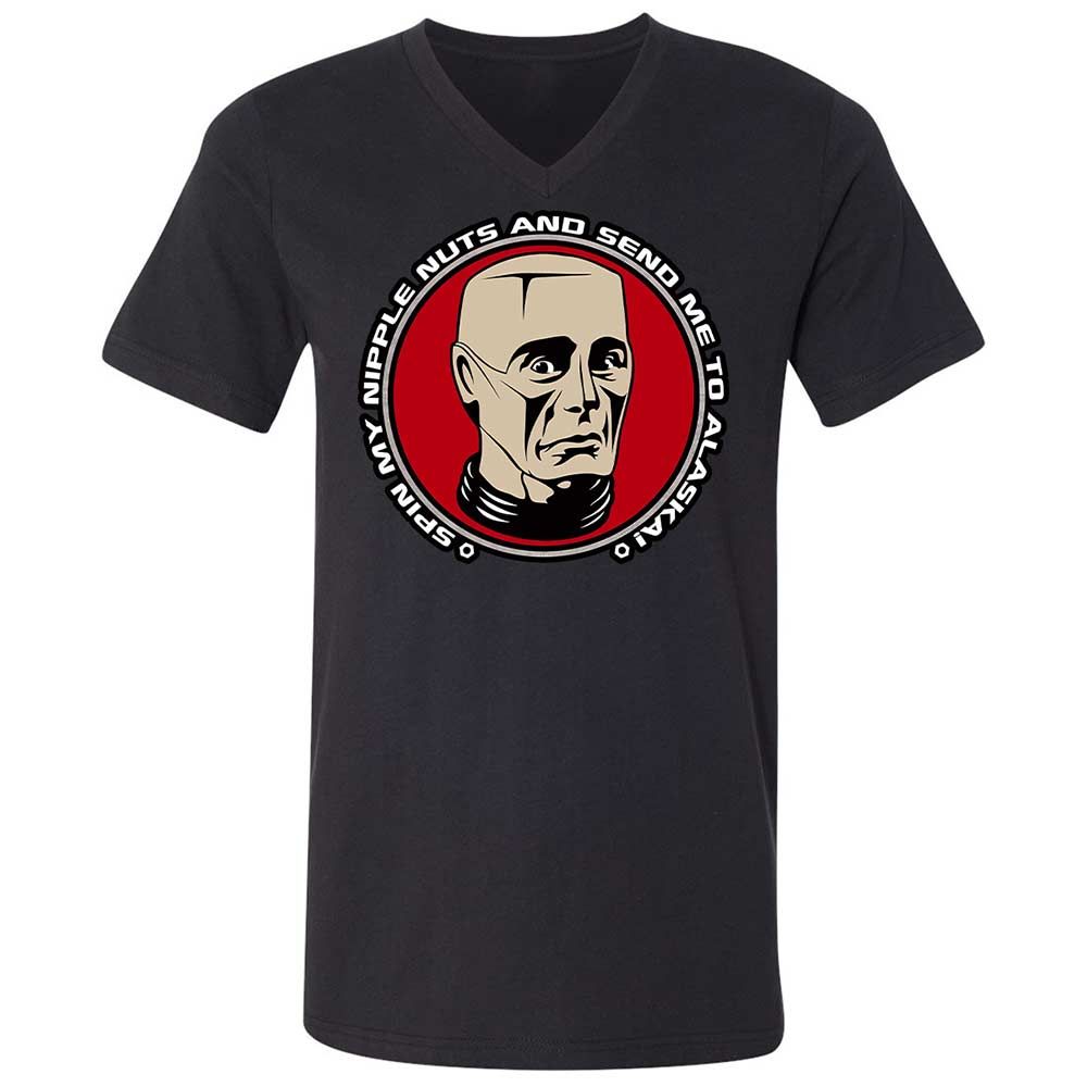 Unisex V-Neck T-Shirt - 3YL6Y5FR - Black - 1
