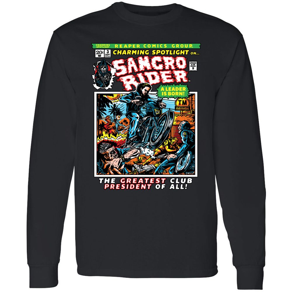 Long Sleeve T-Shirt - TYBUZQCK - Black - 1