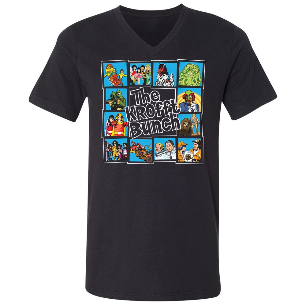 Unisex V-Neck T-Shirt - C388XFBM - Black - 1