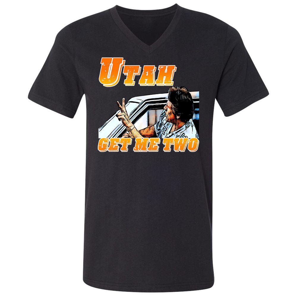 Unisex V-Neck T-Shirt - BWPN94XJ - Black - 1