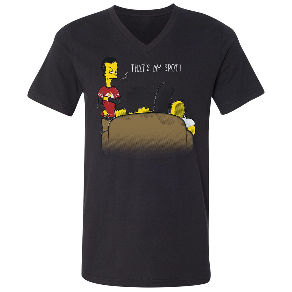 Unisex V-Neck T-Shirt - 6VK1KR1R - Black - 1
