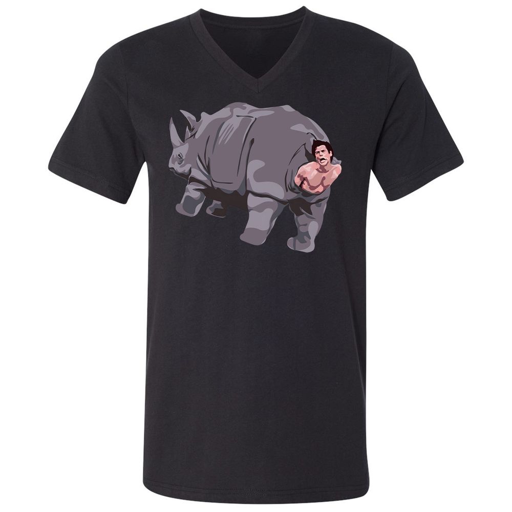 Unisex V-Neck T-Shirt - EJYH1SED - Black - 1