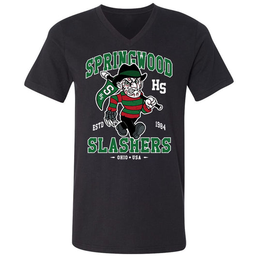 Unisex V-Neck T-Shirt - PNNKP9X3 - Black - 1