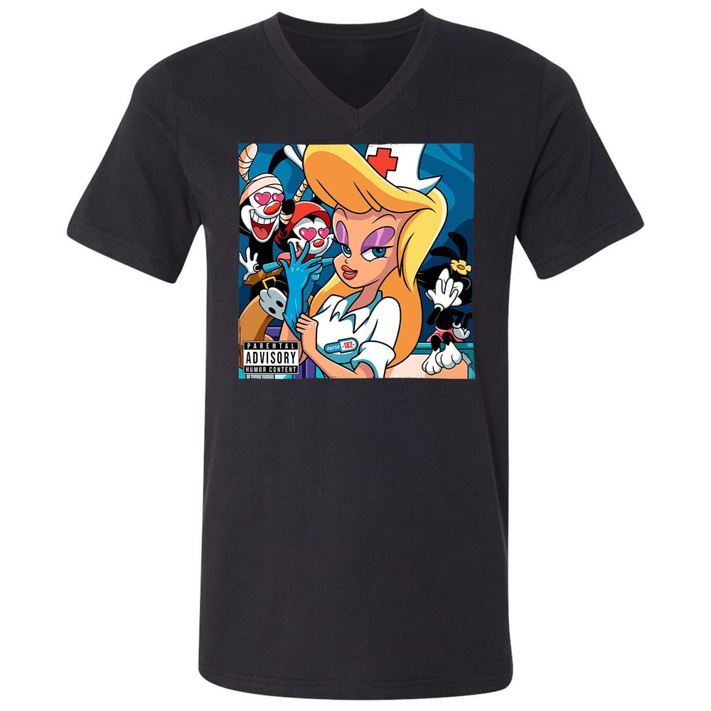 Unisex V-Neck T-Shirt - 94YTS377 - Black - 1