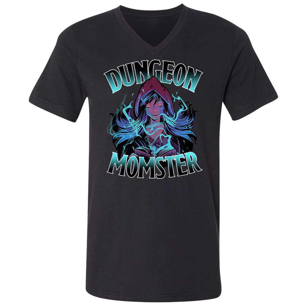 Unisex V-Neck T-Shirt - U9Q5MYSR - Black - 1