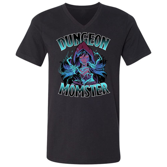 Unisex V-Neck T-Shirt - U9Q5MYSR - Black - 1