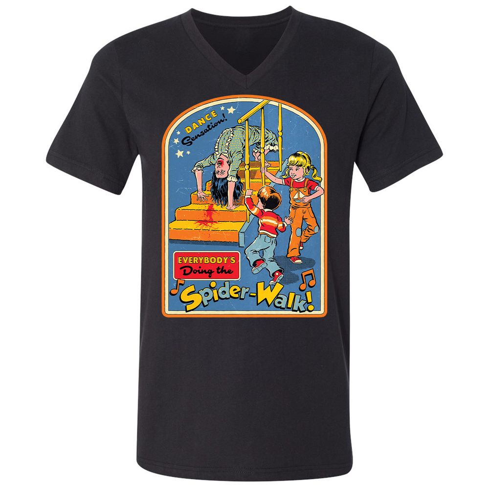 Unisex V-Neck T-Shirt - 5UYJC5P8 - Black - 1