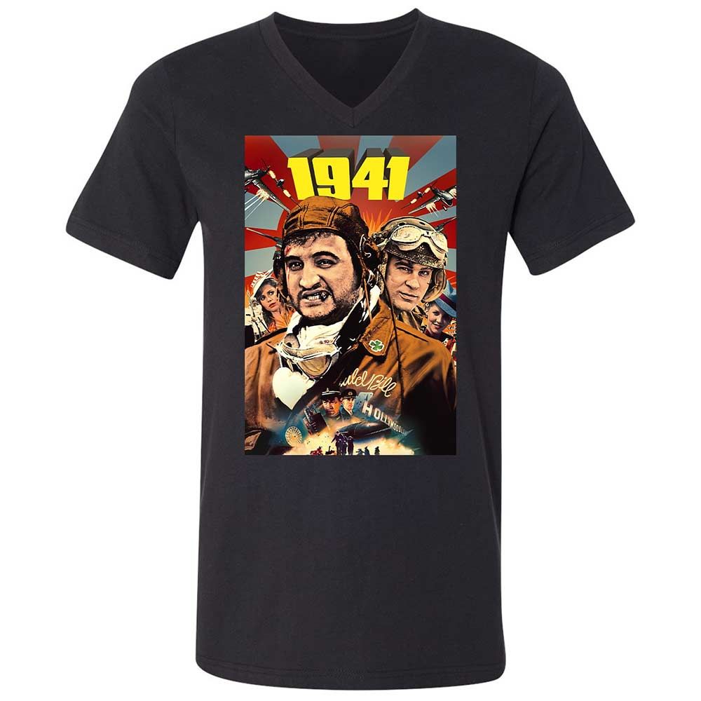 Unisex V-Neck T-Shirt - MW2EC445 - Black - 1