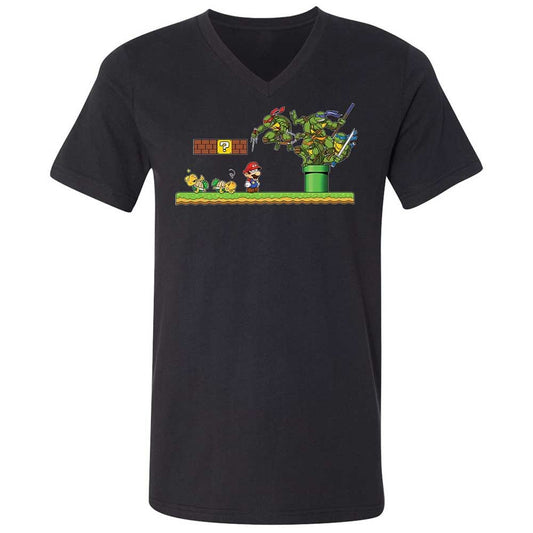 Unisex V-Neck T-Shirt - K3979BKB - Black - 1