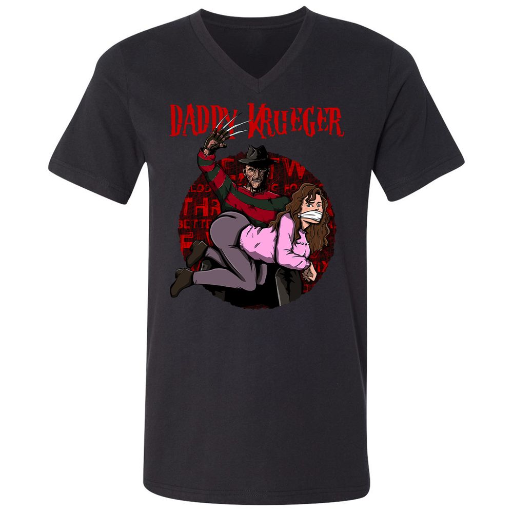 Unisex V-Neck T-Shirt - YPP7BFRF - Black - 1