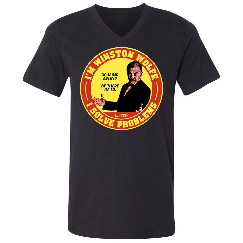 Unisex V-Neck T-Shirt - S2TWLL64 - Black - 1