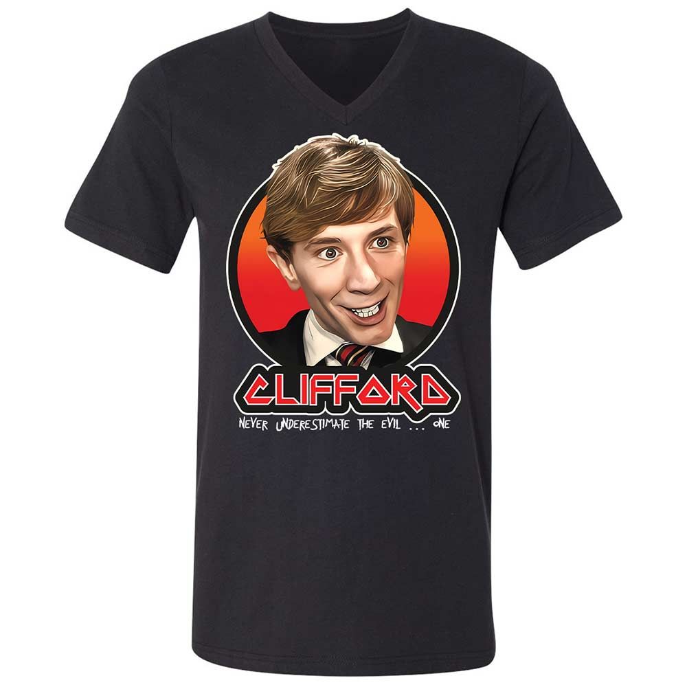Unisex V-Neck T-Shirt - Q2BRM1JV - Black - 1
