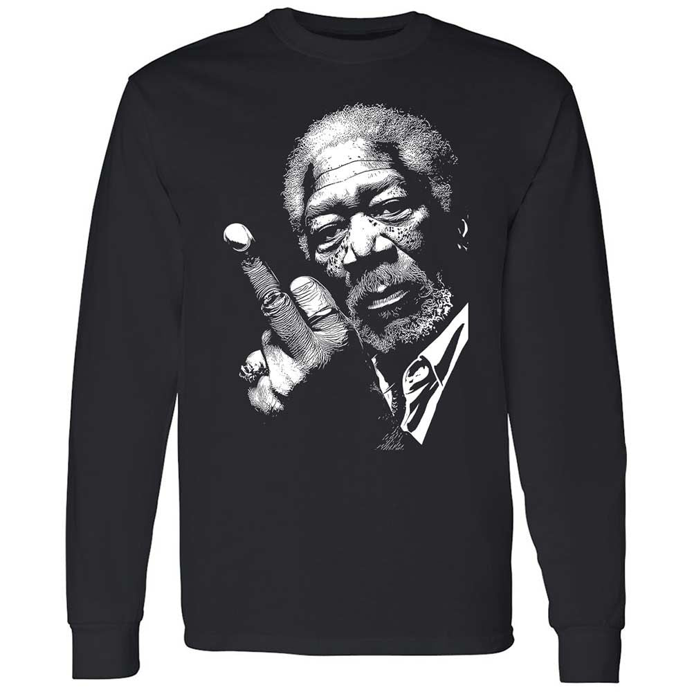 Morgan Freeman middle finger - Black - 1