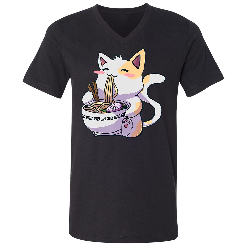 Unisex V-Neck T-Shirt - 3Q4QCJ4A - Black - 1