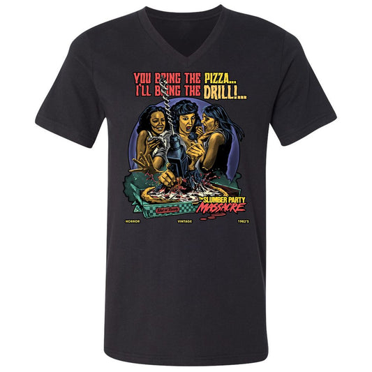 Unisex V-Neck T-Shirt - ZZU44RUV - Black - 1