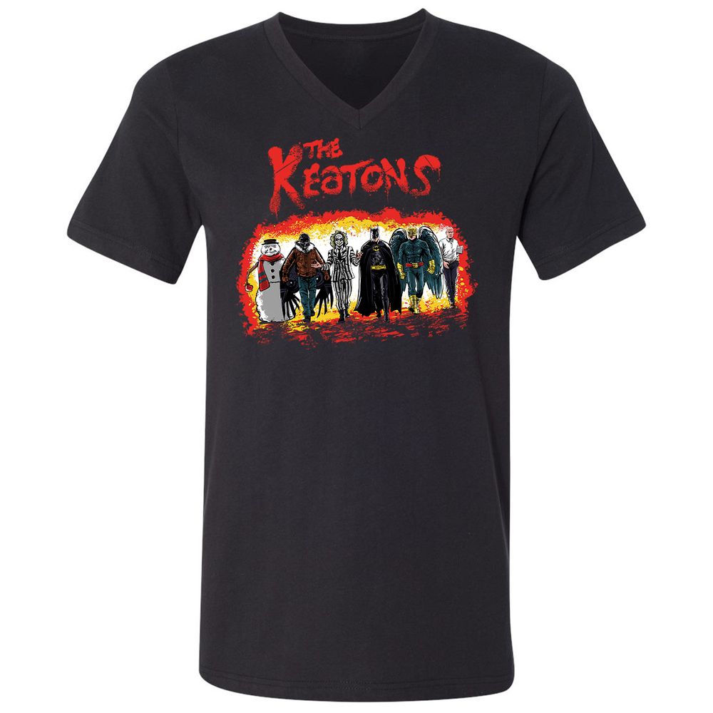 Unisex V-Neck T-Shirt - HPH87CCH - Black - 1