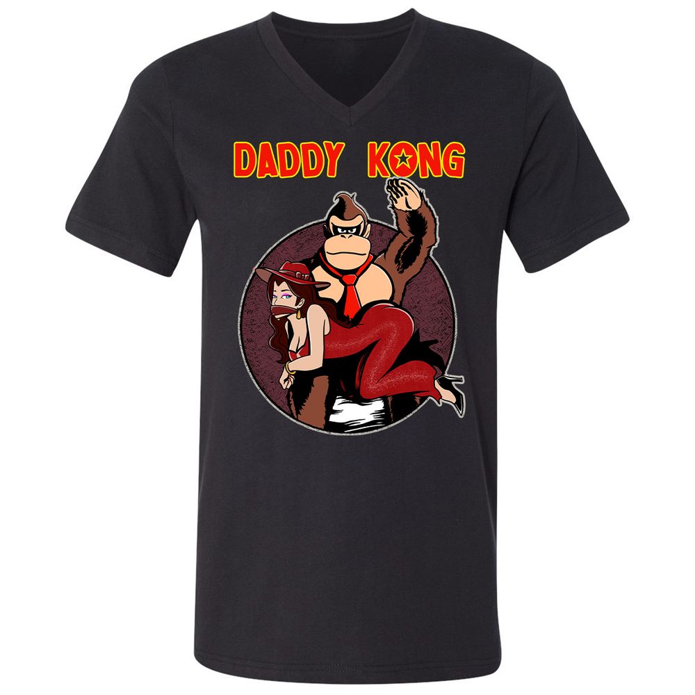 Unisex V-Neck T-Shirt - PCUTUZKW - Black - 1