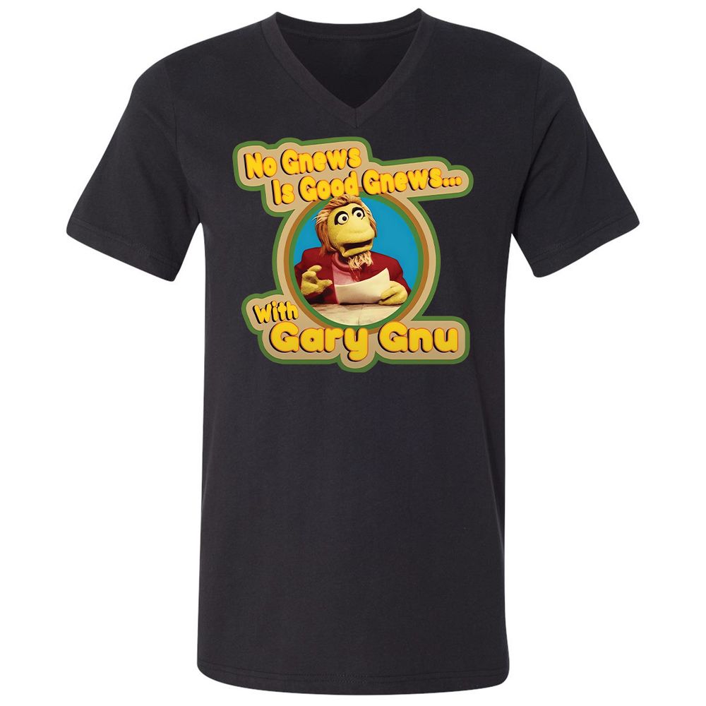 Unisex V-Neck T-Shirt - VKD1EPHQ - Black - 1