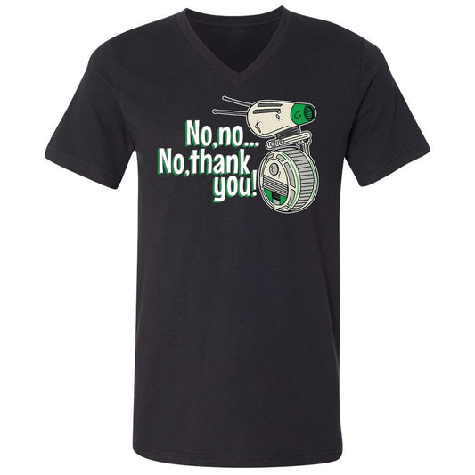 Unisex V-Neck T-Shirt - B8HRMB7P - Black - 1