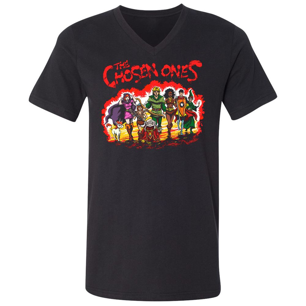 Unisex V-Neck T-Shirt - 2YPKRGYV - Black - 1