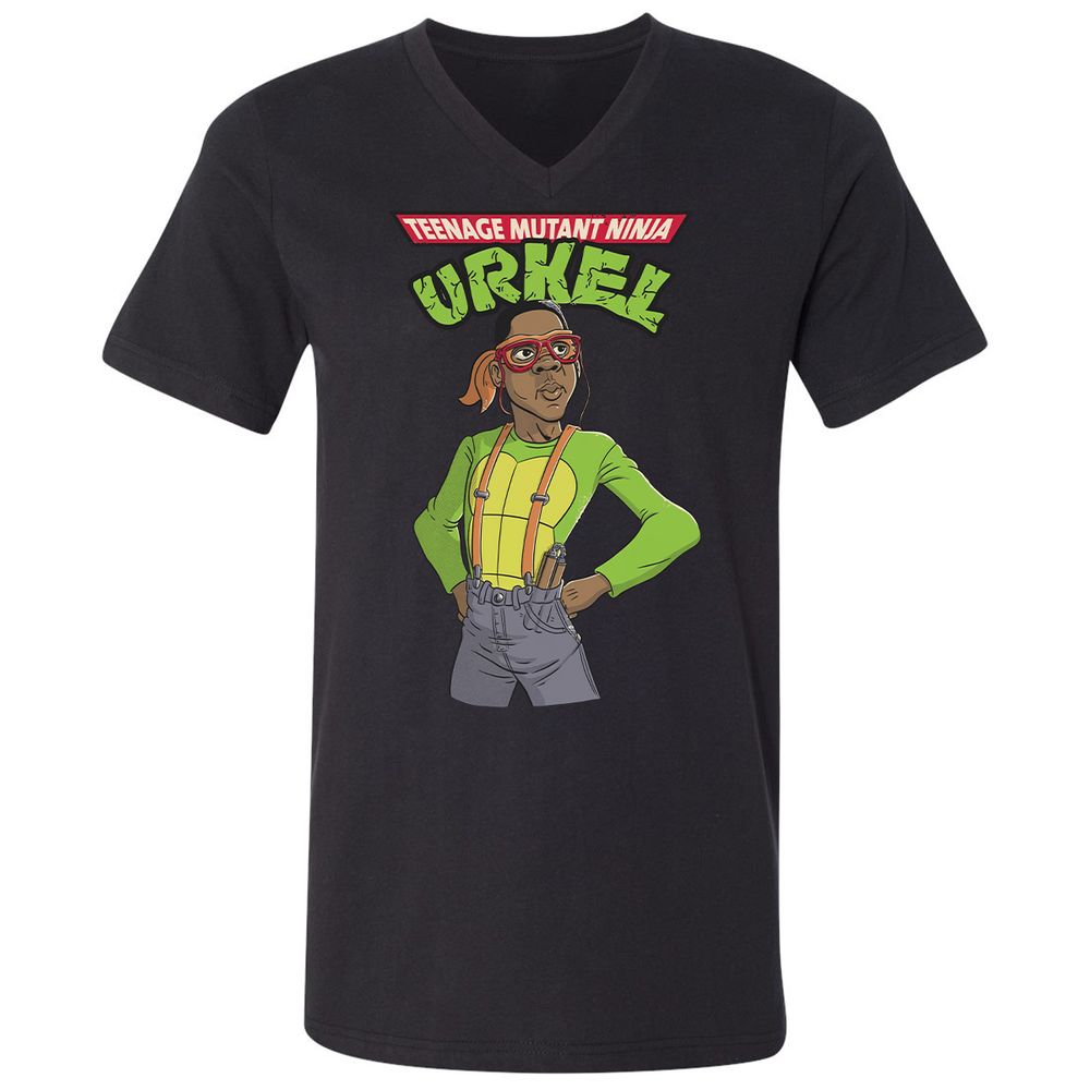 Unisex V-Neck T-Shirt - EBMSH3PW - Black - 1