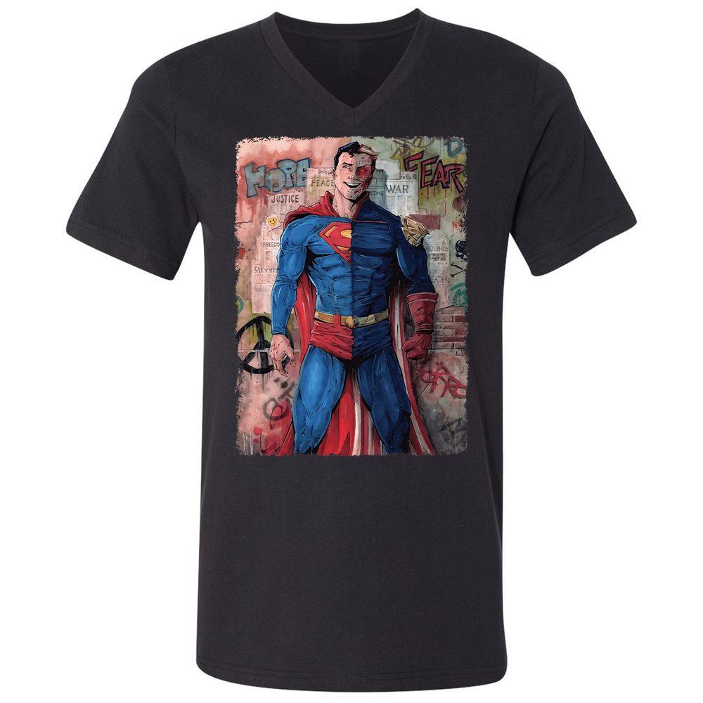 Unisex V-Neck T-Shirt - PNHNVH5B - Black - 1