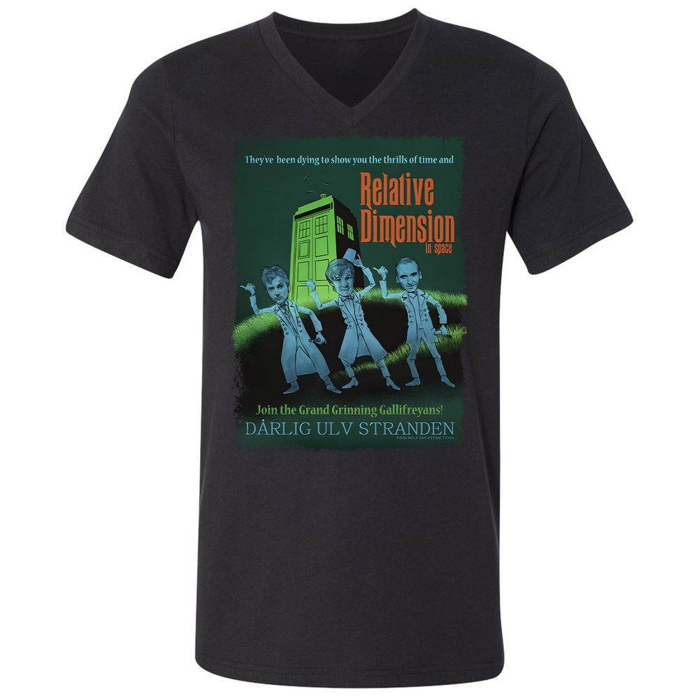 Unisex V-Neck T-Shirt - 873L3MUD - Black - 1