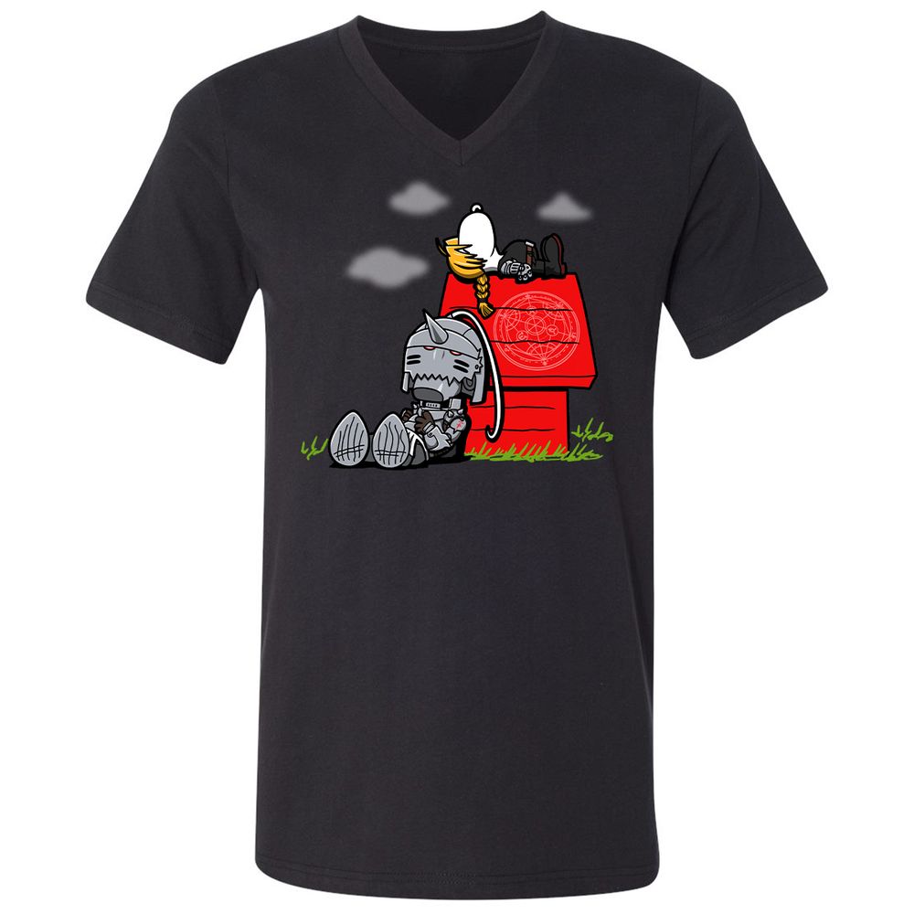Unisex V-Neck T-Shirt - N9ANYMF8 - Black - 1