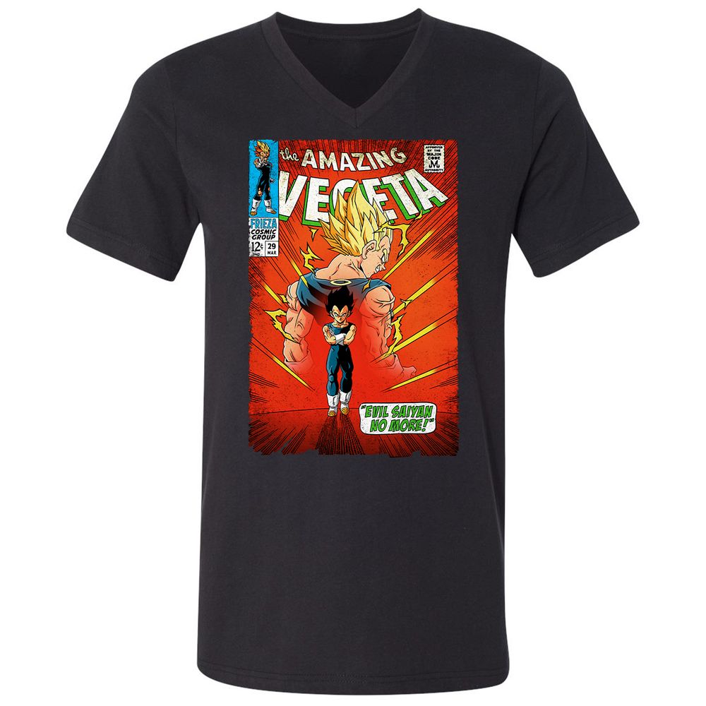 Unisex V-Neck T-Shirt - EADN7WRR - Black - 1