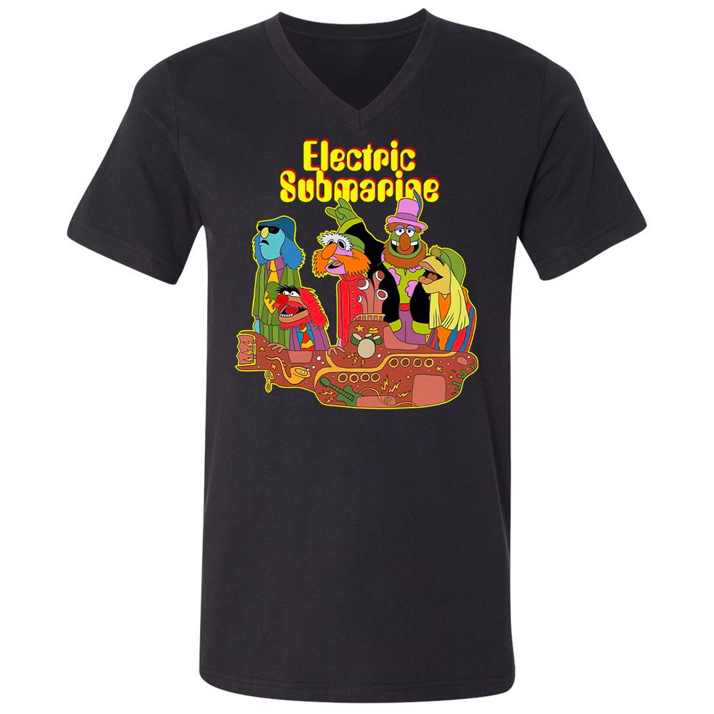 Unisex V-Neck T-Shirt - RTP6SHGE - Black - 1