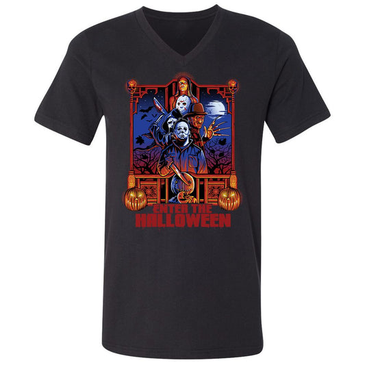 Unisex V-Neck T-Shirt - AH7LAV4Y - Black - 1