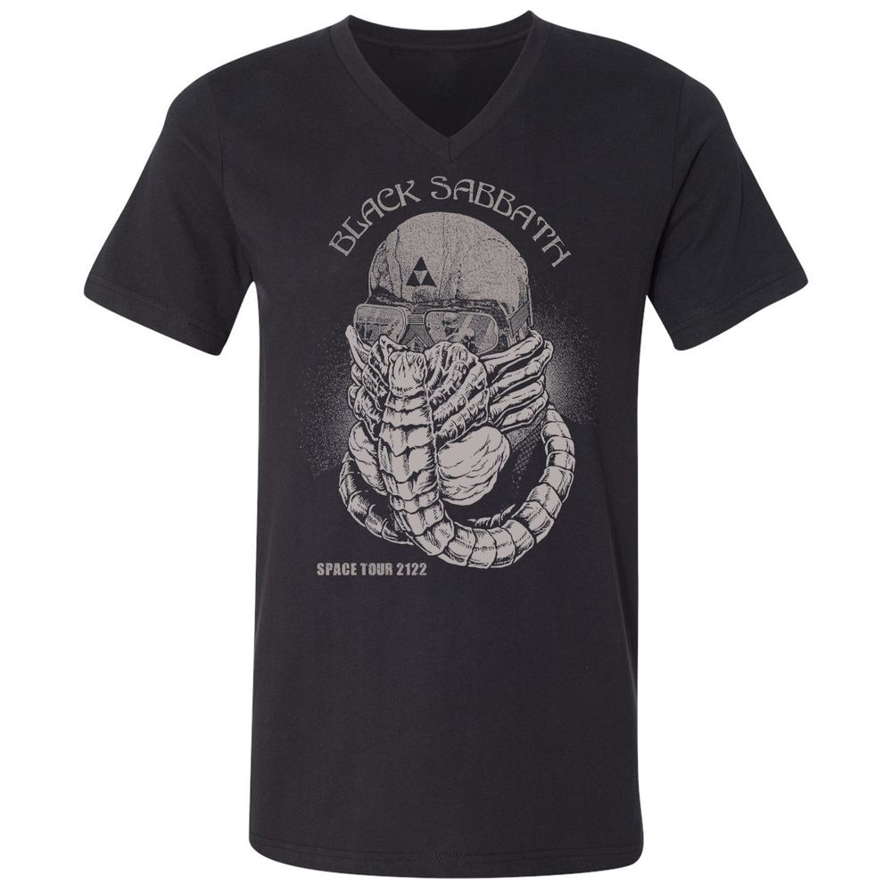 Unisex V-Neck T-Shirt - LQ8MRMA3 - Black - 1